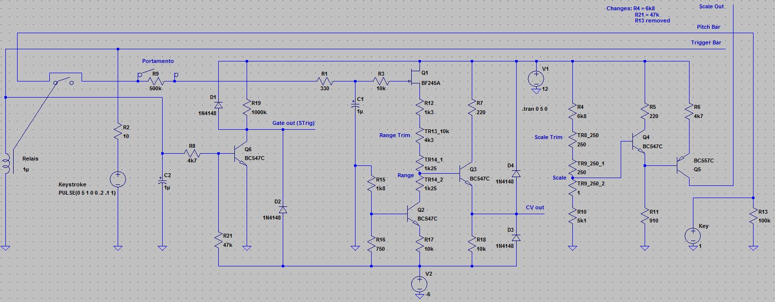 Moog Modular Clone Project - Schematics